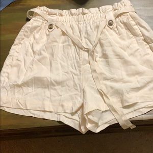 White High Rise Short